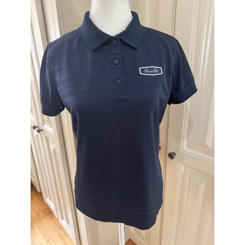 Kate Lord Fenner Hill Golf Club Polo Shirt, Navy Blue Short Sleeve Women's M EUC